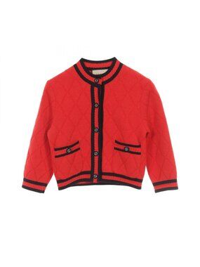 Gucci Cardigan Interlocking G Knit Red Wool